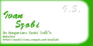 ivan szobi business card